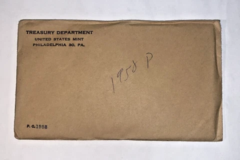 1958 US Mint Proof 5 Coin Set-Original Packaging (SEALED) Cover