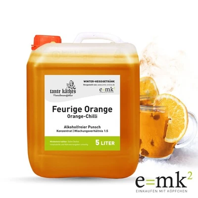Fiery Orange with Chilli - Non Alcoholic Winter Punch Syrup 5L Canister - Image 1 of 4