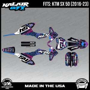 Graphics Kit for KTM 50SX SX50 50 SX (2016-2023) Cyrus Series - Magenta shift - Picture 1 of 4