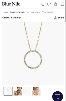 Impresionante Collar Pave Riviera Azul Nilo Oro 14k Foto 1 de 3