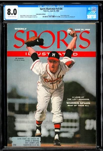 1956 Sports Illustrated CGC 8.0 Waren Spahn Milwaukee Braves Subscription Ed. - Bild 1 von 2