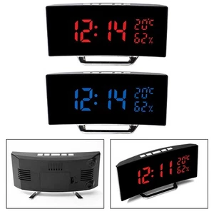 Reloj Digital Diseño Curvo con Espejo Alarma Temperatura y Humedad - Imagen 1 de 35