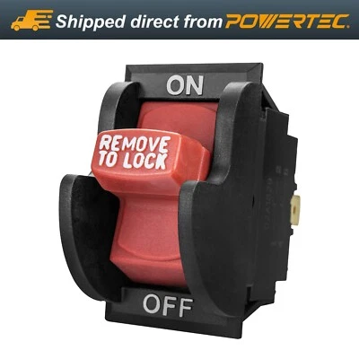 POWERTEC Toggle Safety Switch 110V 220V Push Button On/Off (71353) - Image 1 of 4
