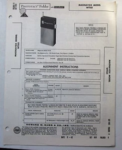 Radio transistor Magnavox modelo WT101 fotofacto - Imagen 1 de 1
