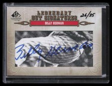 2011 SP Legendary Cuts Legendary Signatures 14 Billy Herman Cut Auto 26/35