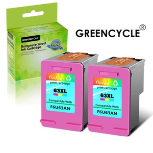 2PK GREENCYCLE 63 63XL Trójkolorowy atrament do HP 63 XL ENVY 4510 4511 4512 4520 4525 - Zdjęcie 1 z 24