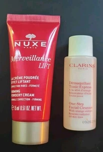 Nuxe Firming Powdery Cream 15 ml And Clarins One Step Facial Cleanser 10 ml... - Picture 1 of 1
