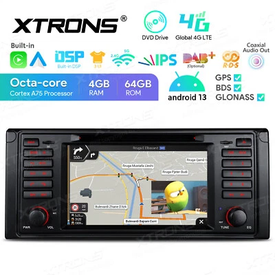 7" Android 14 8-Core Car Stereo GPS Navi DVD Player Radio For BMW E39 1995-2003 - Image 1 of 4