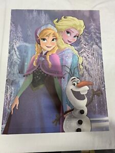 Frozen Gallery Wrap Canvas Print by Artissimo Disney Art Elsa Anna Olaf 14x18”