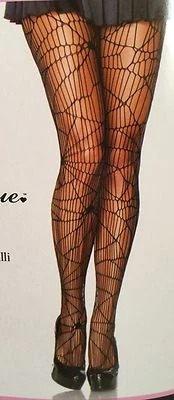 Leg Avenue - distressed net womens pantyhose black onesize 90-160 LBS - 9934 NIP - Image 1 of 3