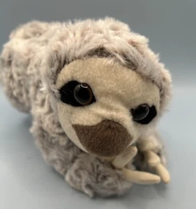 Adventure Planet Plush Animal Den Sloth White Frosted Fur 8” - Picture 1 of 4