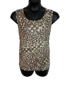 Chicos Travelers Gr. 3 (XXL) Slinky Tank Top gefüttert Leopard Stretch Neu mit Etikett E441 - Bild 1 von 9
