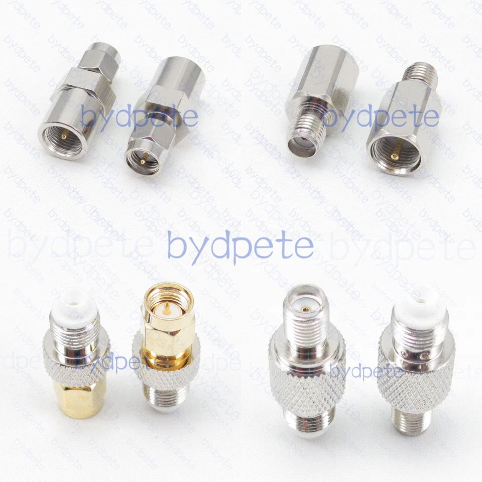 FME Male Female to SMA Male RP-SMA Male RP-SMA Female  Connector  50ohms Coaxial - Image 1 of 1