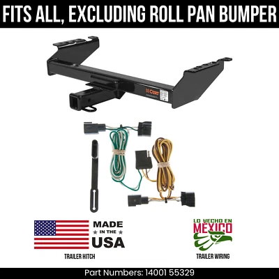For 95-01 Dodge Ram 1500 Trailer Hitch w/ 4 Pin Wiring Excl roll pan bmpr Curt - Image 1 of 3