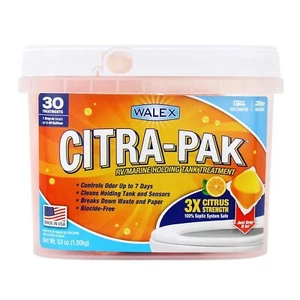 Citra-Pak RV Marine Black Tank Deodorizer Drop-Ins, Citrus Pods, 30 pak - Picture 1 of 6