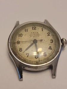 Vintage WW2 era 1940's ARTA Shockabsorber LIGA 17 Jewel Swiss Winding Watch - Picture 1 of 8