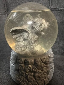 Vintage Snow Globe Gargoyle & Glitter Music Box 6” Tall - Picture 1 of 7