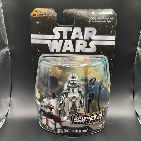 NEW CLONE COMMANDER GREEN STAR WARS ROTS GREATEST BATTLES 3.75" FIGURE! B76 Cover