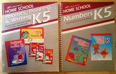 Lot of 2 A Beka Home School K5 books: Numbers and Phonics, Reading, & Writing - Image 1 of 4
