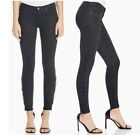 Blanknyc Women's Intro Lace Up Skinny Ankle Crop Jeans Black Stretch Size 29 Nwt