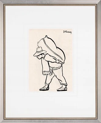 Diego Rivera - ¡Acuarela antigua hecha a mano!!! - ¡MEJOR PRECIO!!! Foto 1 de 2