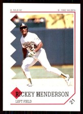 1992 Panini Album Stickers Rickey Henderson Oakland Athletics #21