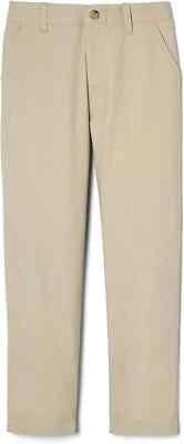 French Toast Boys 2 Pack Straight Fit School Uniform Pants Khaki, Size 16 - Image 1 of 2