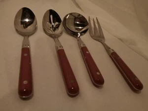 WF Mardi Gras Serving Set Vintage Mauve Pink Flatware Silverware Lot of 4 - Picture 1 of 5