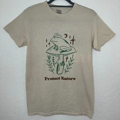 Call Your Mother PROTECT NATURE Camiseta Gráfica Caqui Para Hombre Talla S Frog Stars Nueva con Etiquetas Foto 1 de 4