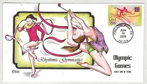 2008 COLLINS HANDPAINTED 4334 OLYMPICS RHYTHMIC GYMNASTICS PHILADELPHIA PA - Picture 1 of 1