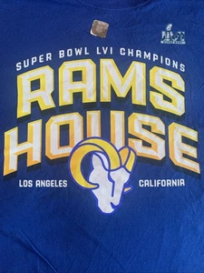 NWOT NFL x Los Angeles Rams Super Bowl LVI Champs Rams House T-Shirt Size L - Picture 1 of 6