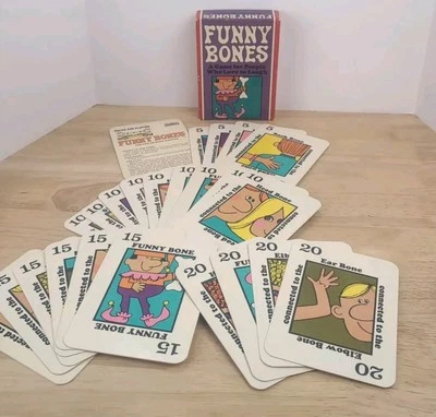 Vintage Funny Bones Card Game Parker Brothers 1968 Complete! Hysterical - Image 1 of 4