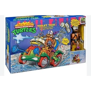 Teenage Mutant Ninja Turtles TMNT TOILET TAXI & DONATELLO Playmates Wacky Action - Picture 1 of 2