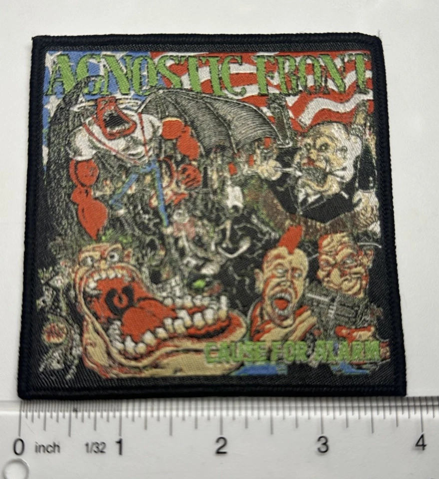 agnostic front cause for alarm Black Border Woven Patch  - Image 1 of 1