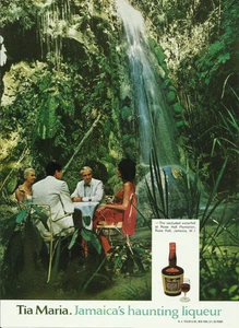 1970 Tia Maria Liqueur Waterfall Rose Hall Plantation Jamaica vintage Print AD - Picture 1 of 1