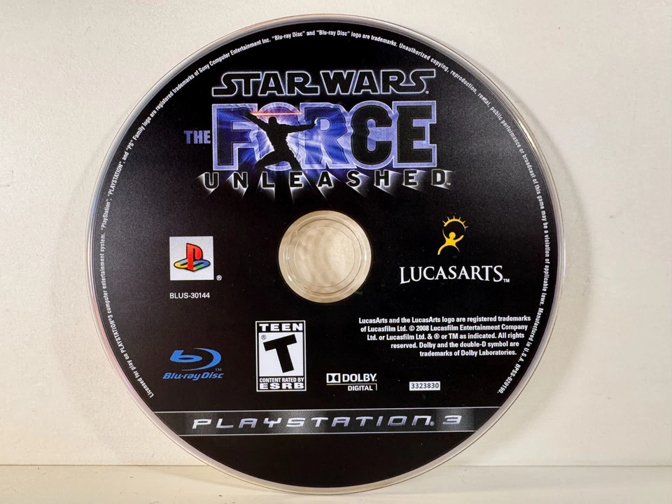 Star Wars Force Unleashed (Playstation 3, 2008) Disc Only. Tested Working. - Image 1 of 1