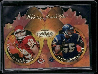 2000 Topps Gold Label #T8 Tony Gonzalez Junior Seau Holiday Match-Ups - Image 1 of 2