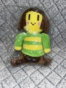 Undertale Chara Muñeca de Peluche Juguete Relleno Rayas Suaves Camisa Amarilla y Verde - Imagen 1 de 6