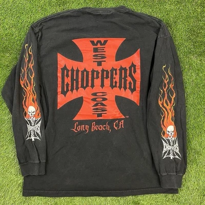 Camiseta Negra Manga Larga Playa De Colección Jesse Who West Coast Choppers CFL XL Foto 1 de 4