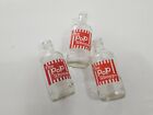 Lot Of 3 "The Pop Shoppe" 10oz Vintage Bottles old water collectable red Display