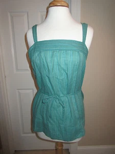TANK - Fossil - Green Stripes - Juniors - Sz Large - Picture 1 of 4