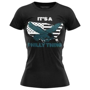 Philadelphia Its a Philly Thing Eagle Flag T Shirt Football Shirts Womens - Picture 1 of 10