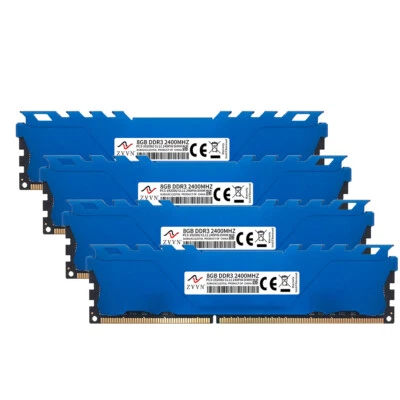 32GB 16GB 8GB DDR3 2400MHz OC PC3-19200 CL11 240Pin Desktop Memory RAM ZVVN Blue - Image 1 of 4