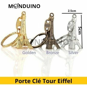 LOT DE 9 PORTE-CLÉS TOUR EIFFEL PARIS FRANCE 2 COULEURS ASSORTIES 4,5 X 2 CM - Picture 1 of 2