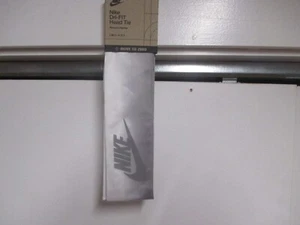 NIKE DRY WOMENS HEAD TIE WHITE & GRAY LOGO NWT MEN OR WOMEN BREATHABLE - Picture 1 of 6
