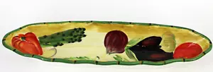 Certified International Pamela Gladding Design Ceramic Vegetables Crudités Dish - Picture 1 of 7