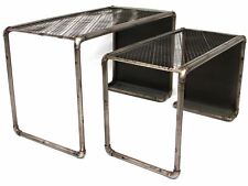 Metal Rustic Distressed Industrial Nest Of Tables