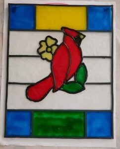 Glazed Leaded Hand Painted Stain Glass  Art  - Picture 1 of 5