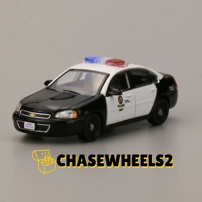 596MODEL 596 1:64 Chevrolet Impala LAPD Los Angeles Police Car Model Diecast Metal Car