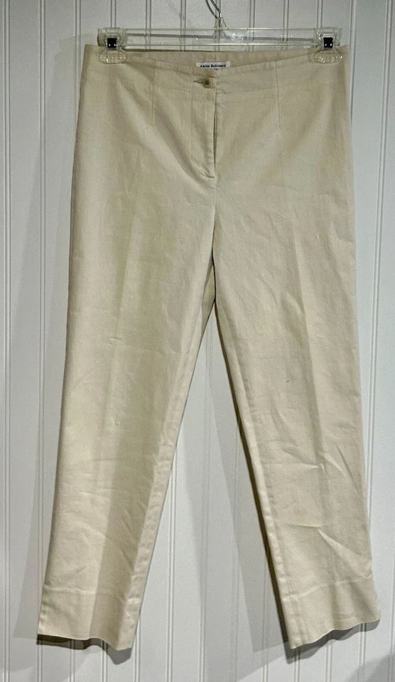 Pantalones Amina Rubinacci Mujer Beige Cherie C Pantalones Italianos Talla 44/8 EE. UU. Foto 1 de 3